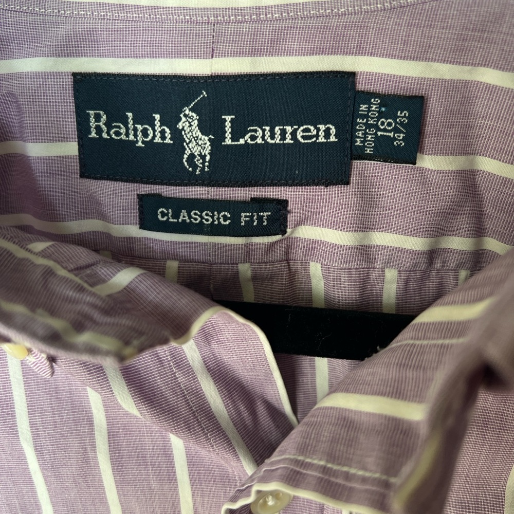 Ralph Lauren Purple Casual Button Down Shirt Classic Fit